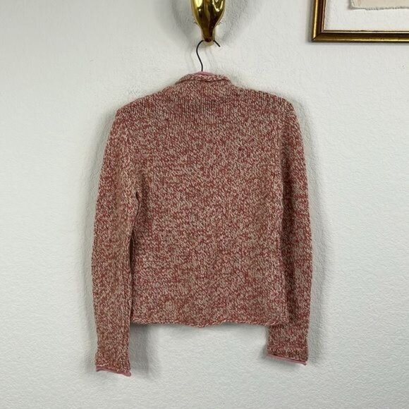 M.A.G By Magaschoni Cashmere Marled Chunky Knit Mockneck Sweater - Picture 4 of 8